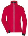 Dames Sport Softshell jas Daiber JN1125 Light Red-Zwart